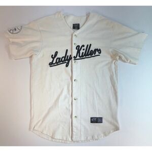G-Eazy Lady Killers Baseball Jersey Cream White Script Logo Merch Small